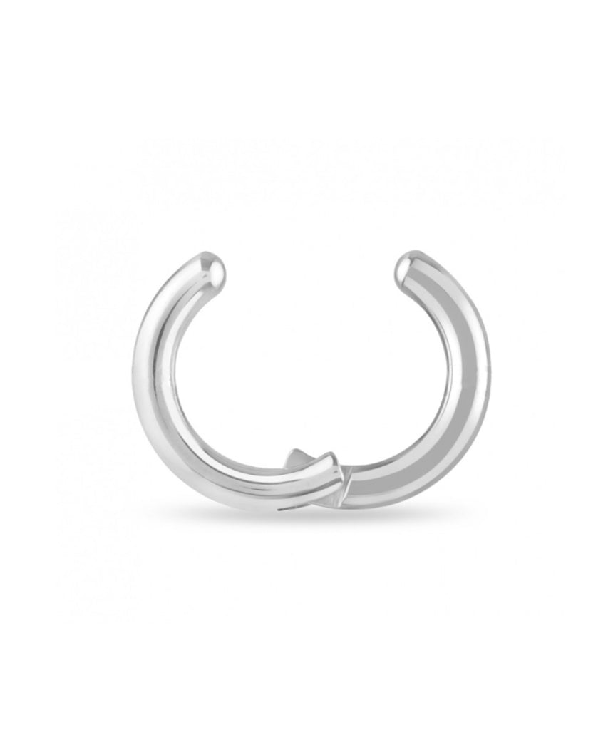 Silver Fake Hoop Earring