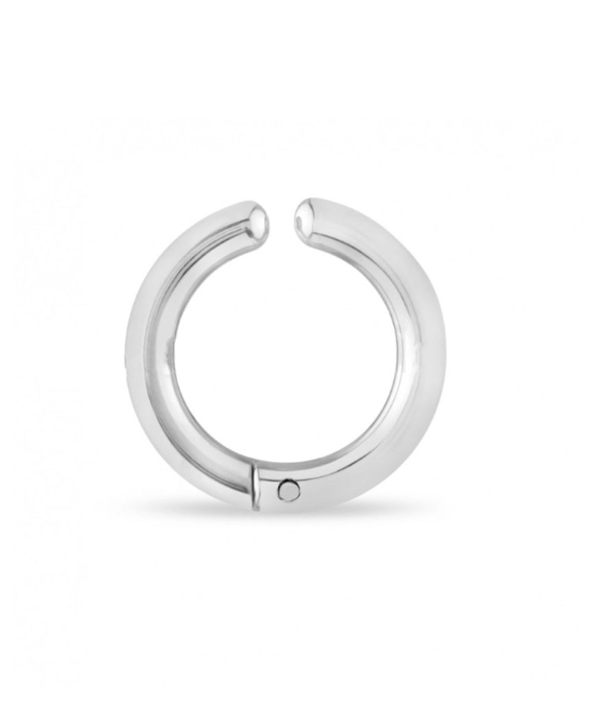 Silver Fake Hoop Earring