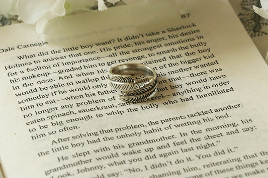 Silver Feather Ring