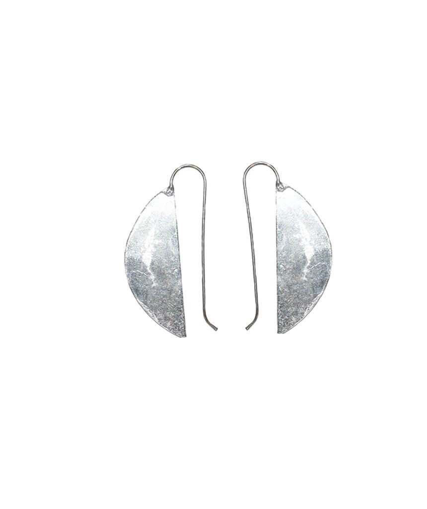 Silver Half Moon Earrings