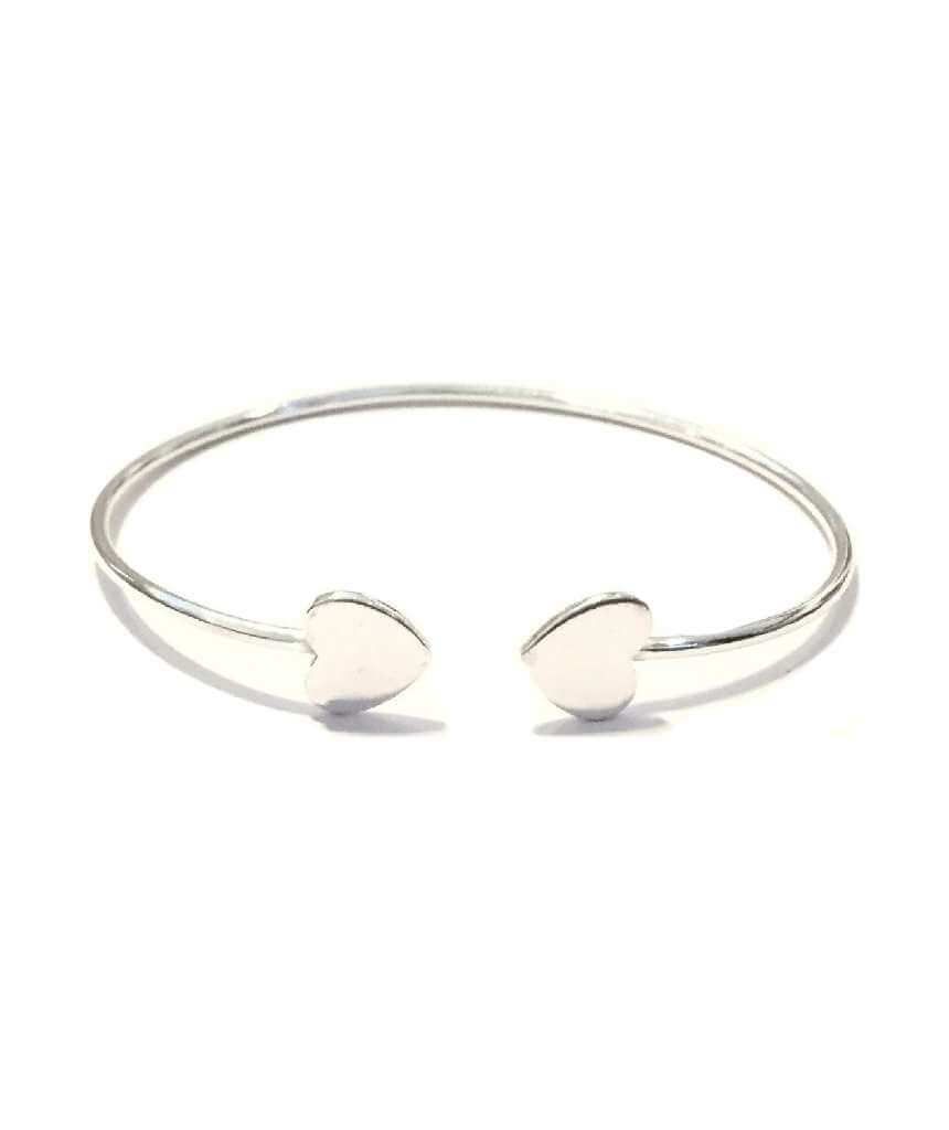 Silver Heart Simple Geometric Bracelet