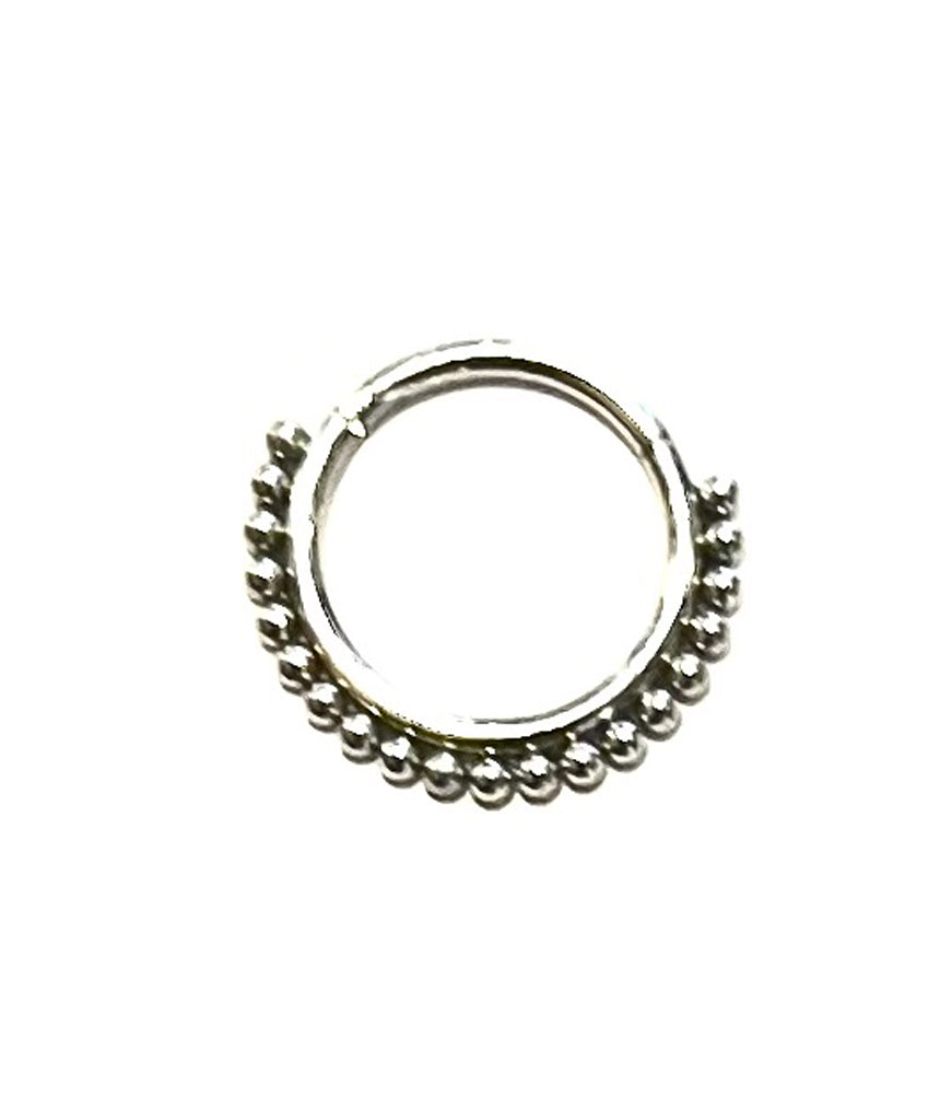 Silver Hinged Septum Ring