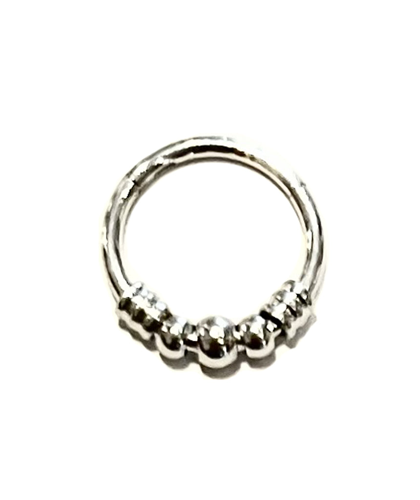 Silver Hinged Septum Ring