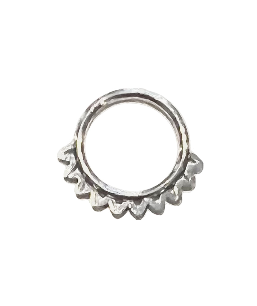 Silver Hinged Septum Ring