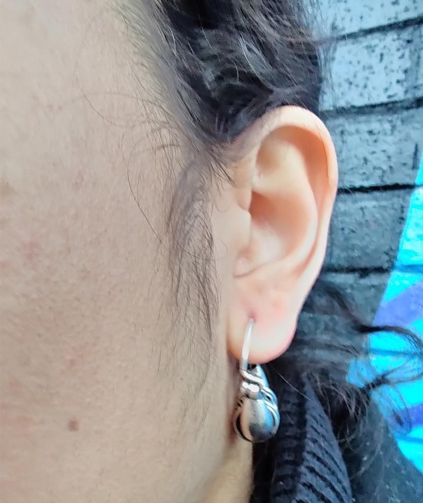Silver Mini Ethnic Hoop Earrings
