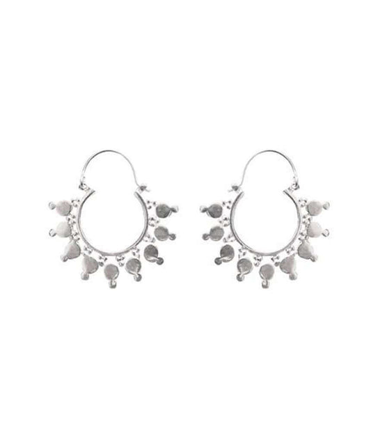 Silver Mini Sun Earrings