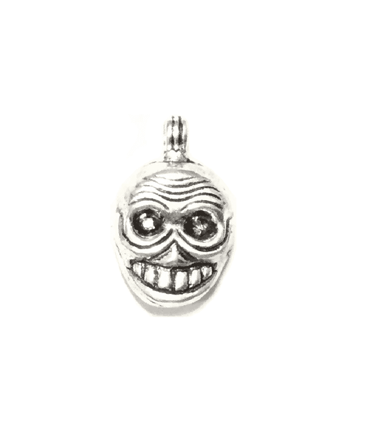 Silver Smiling Skull Pendant