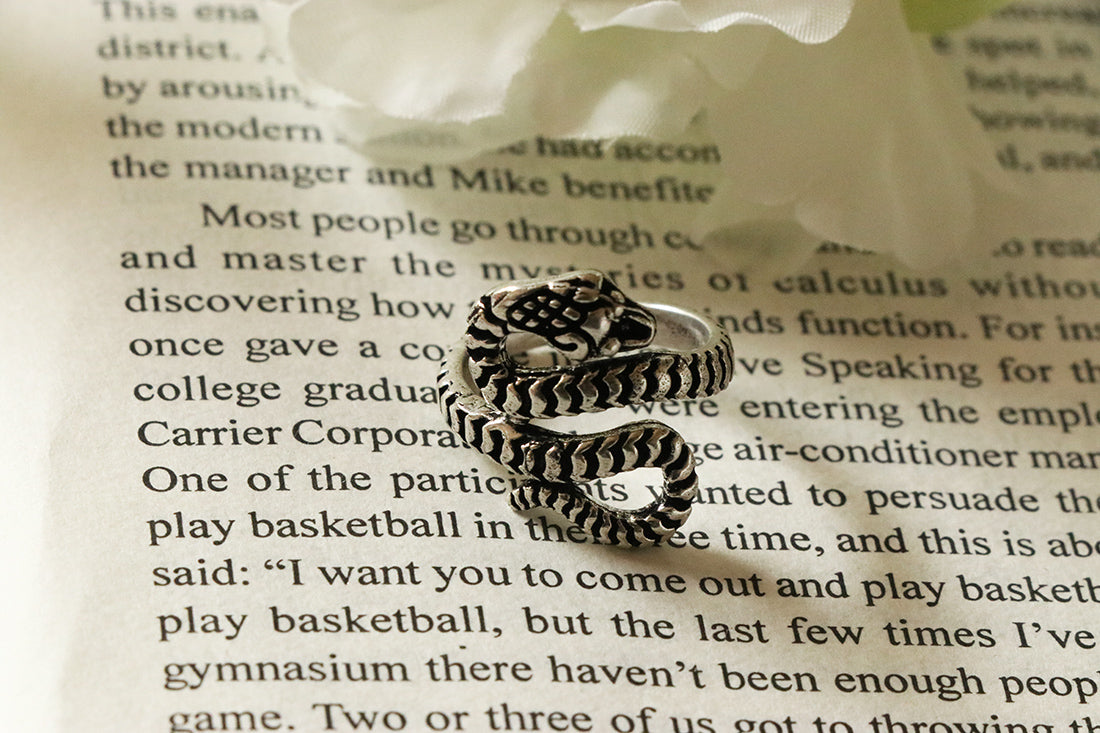 Silver Snake Wrap Ring