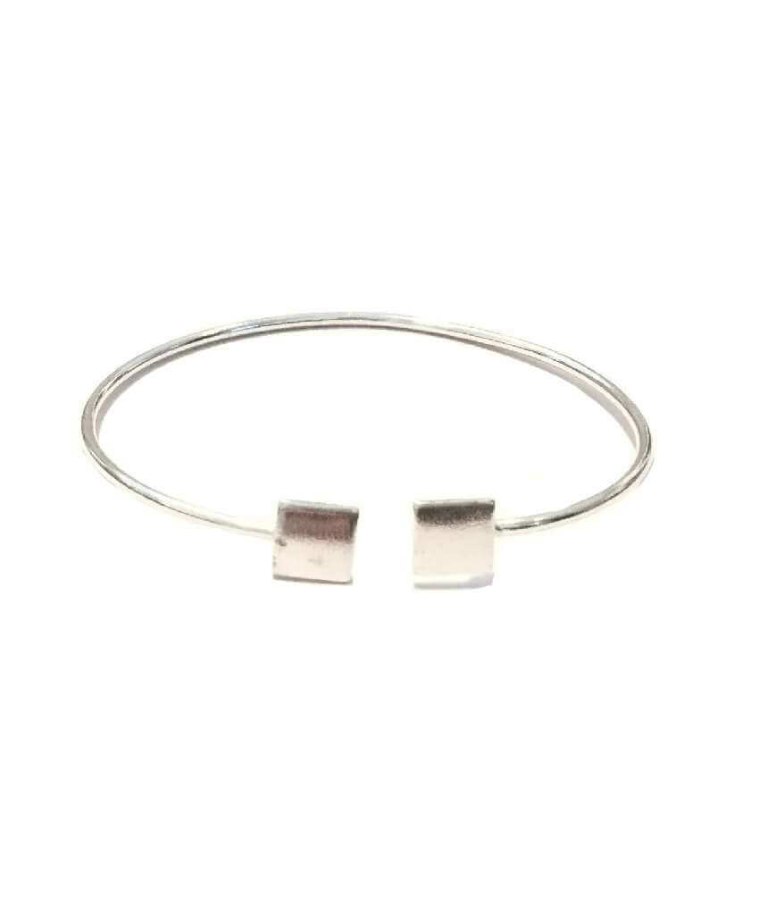 Silver Square Simple Geometric Bracelet