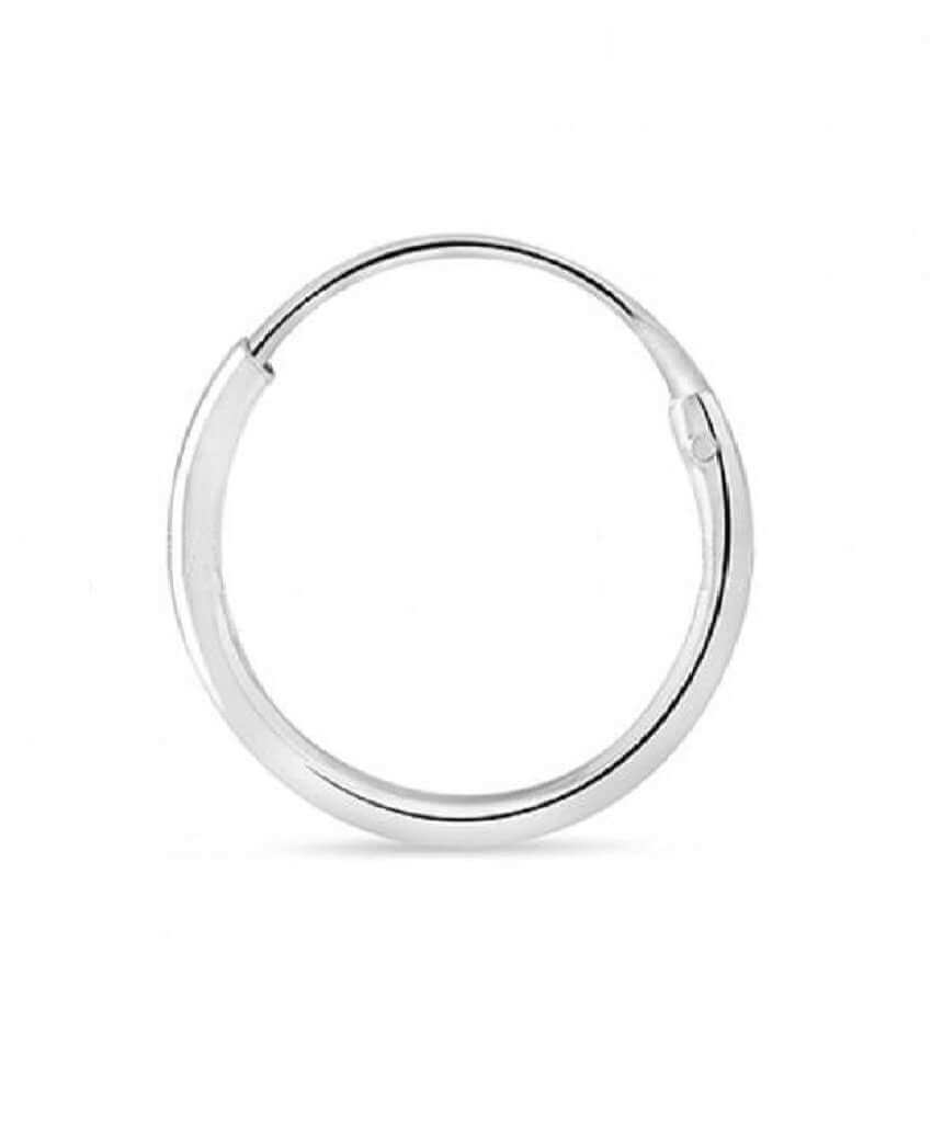 Silver Sterling Silver Huggie Hoop