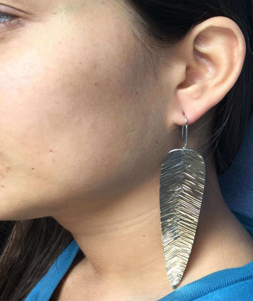 Stunning Long Leaf Earrings