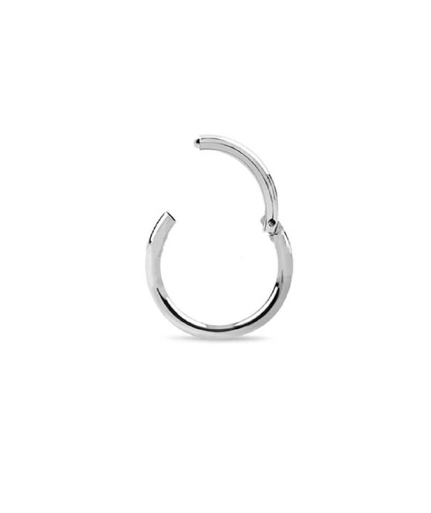 Silver Surgical Steel Hinged Septum