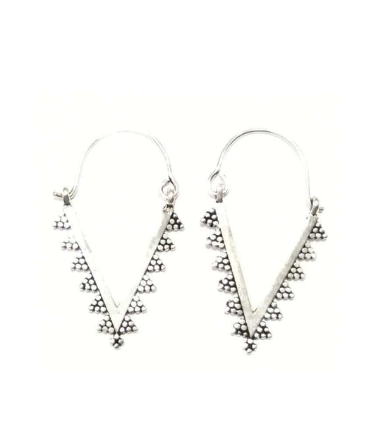 Silver Triangle Earrings