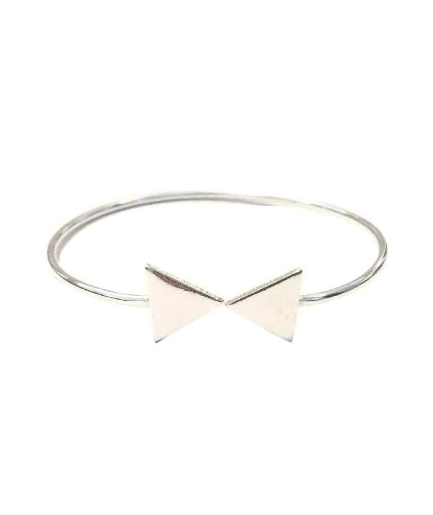 Silver Triangle Simple Geometric Bracelet