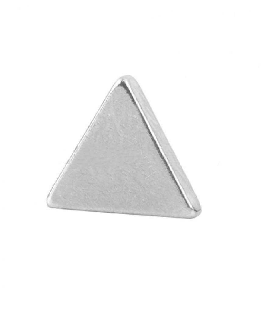 Silver Triangle Unisex Magnetic Stud Earring