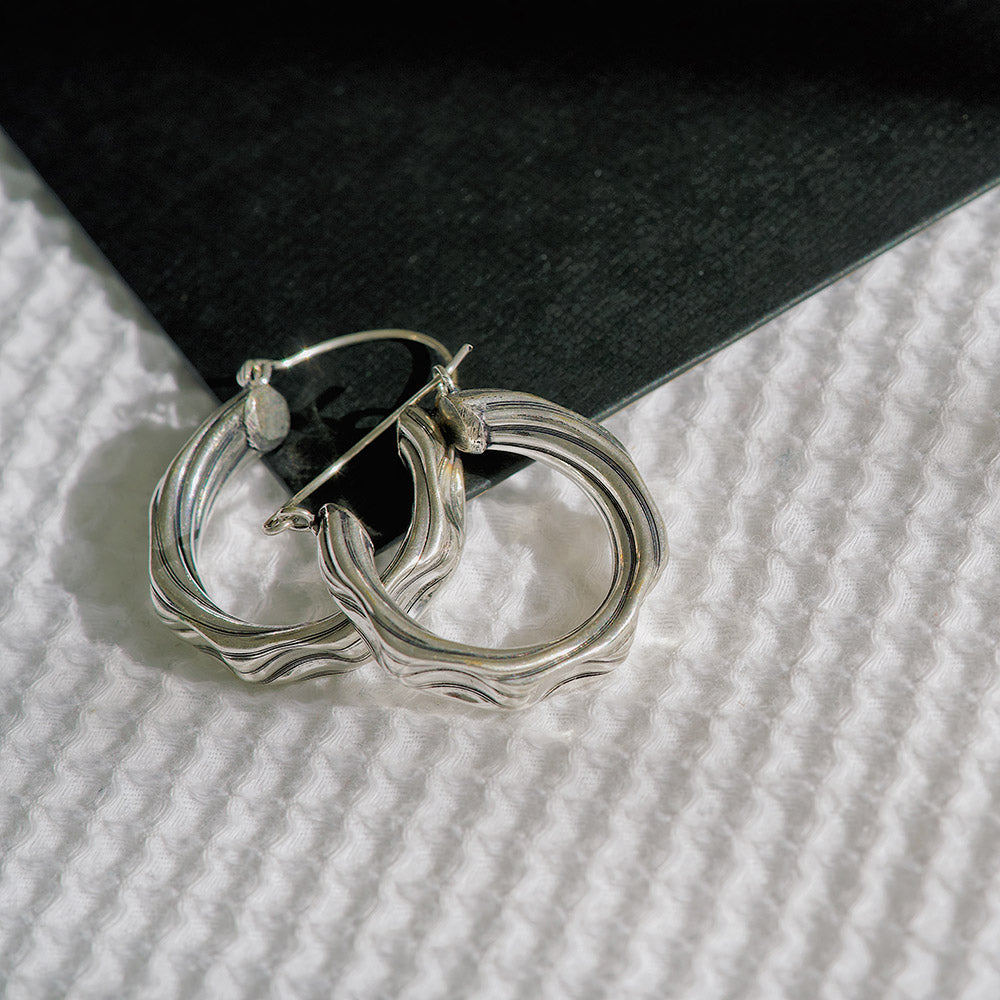 Curly Hoop Earrings