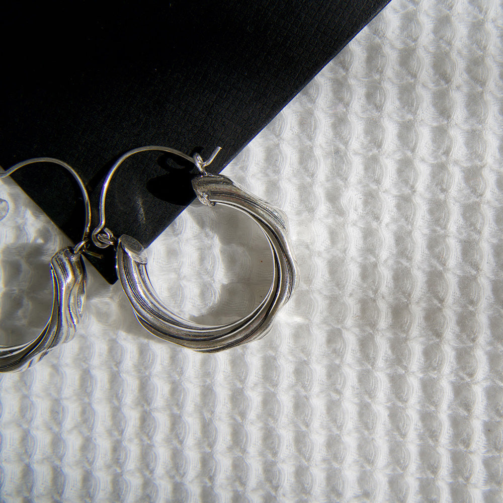 Curly Hoop Earrings
