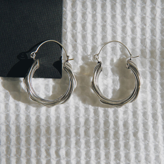 Curly Hoop Earrings