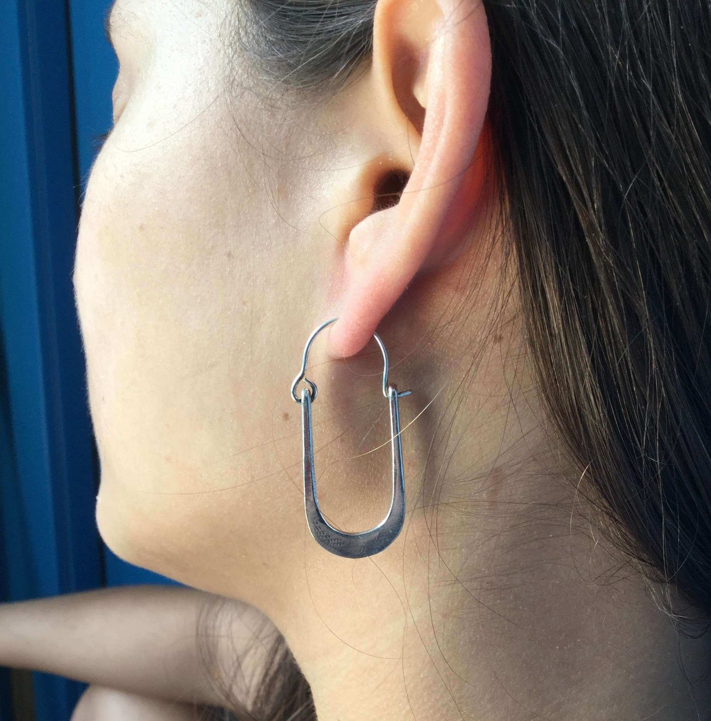 Silver U-Shaped Earrings