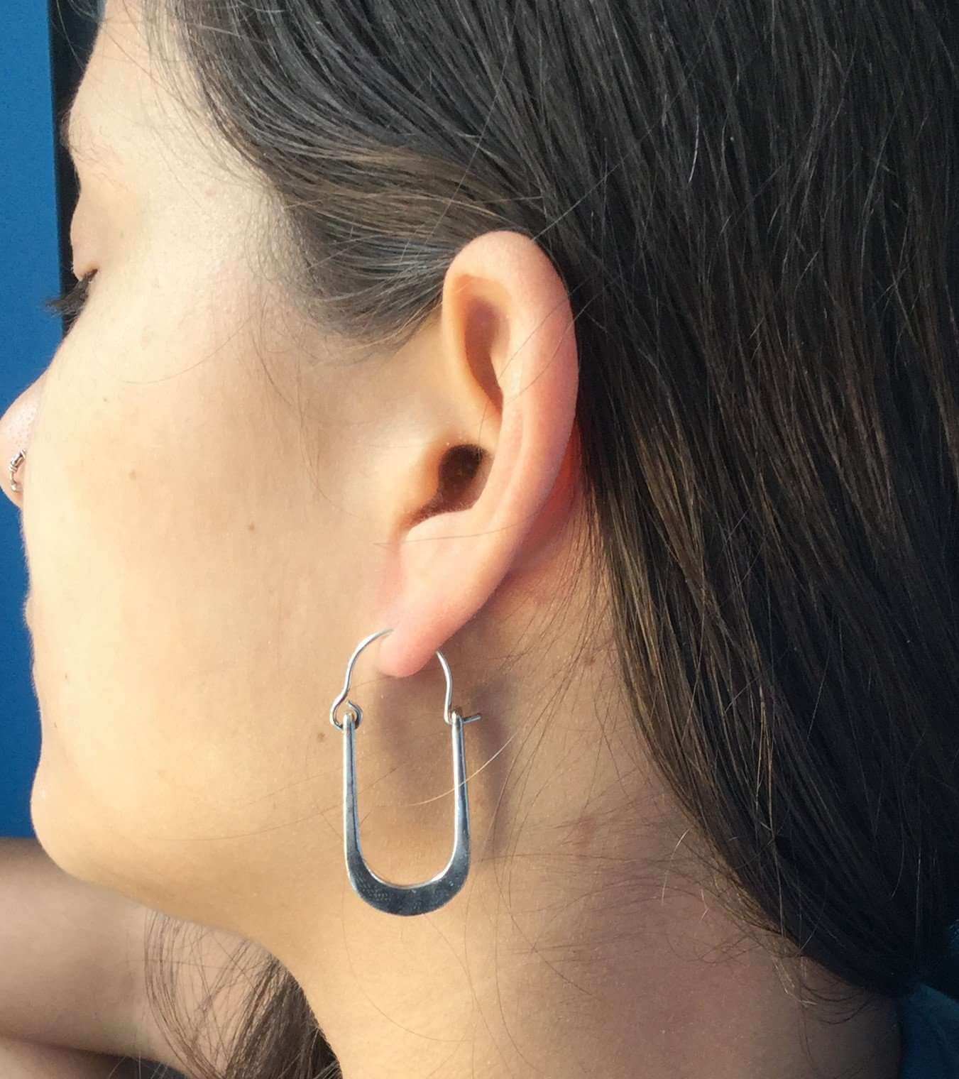 Silver U-Shaped Earrings