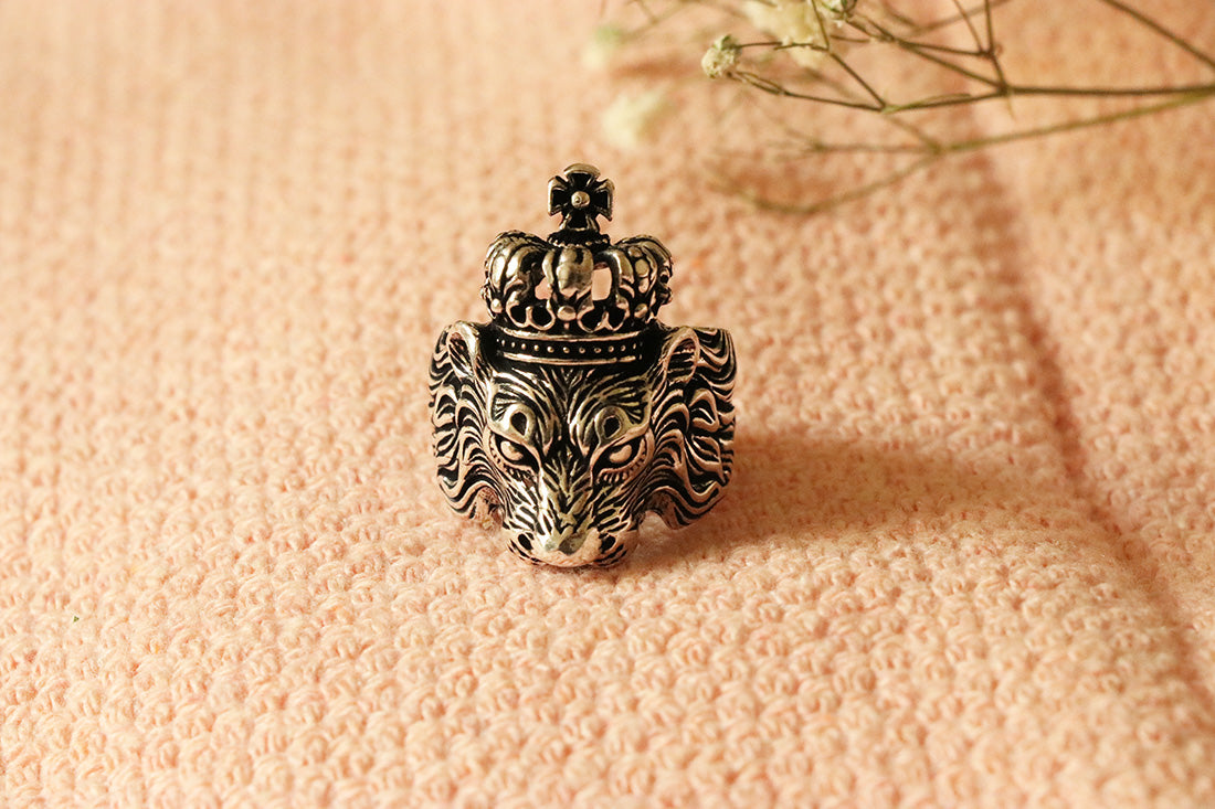 Crowned Lion Ring