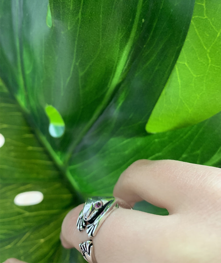 Silver Frog Ring