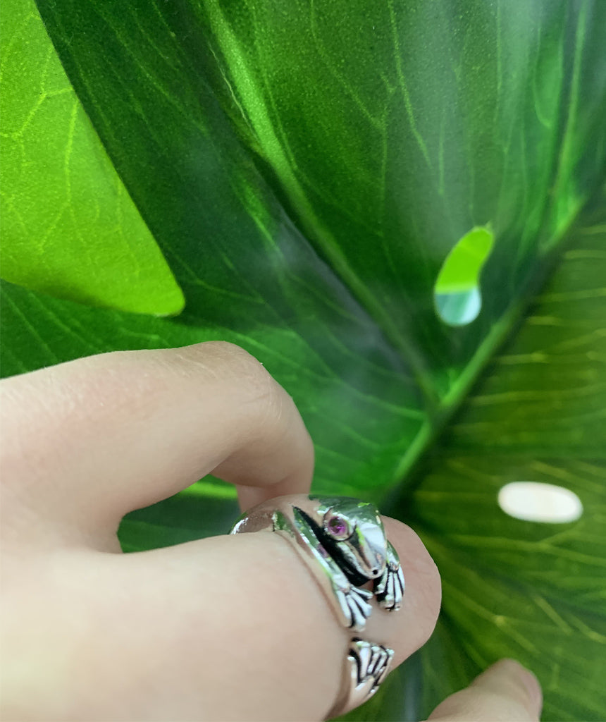 Silver Frog Ring