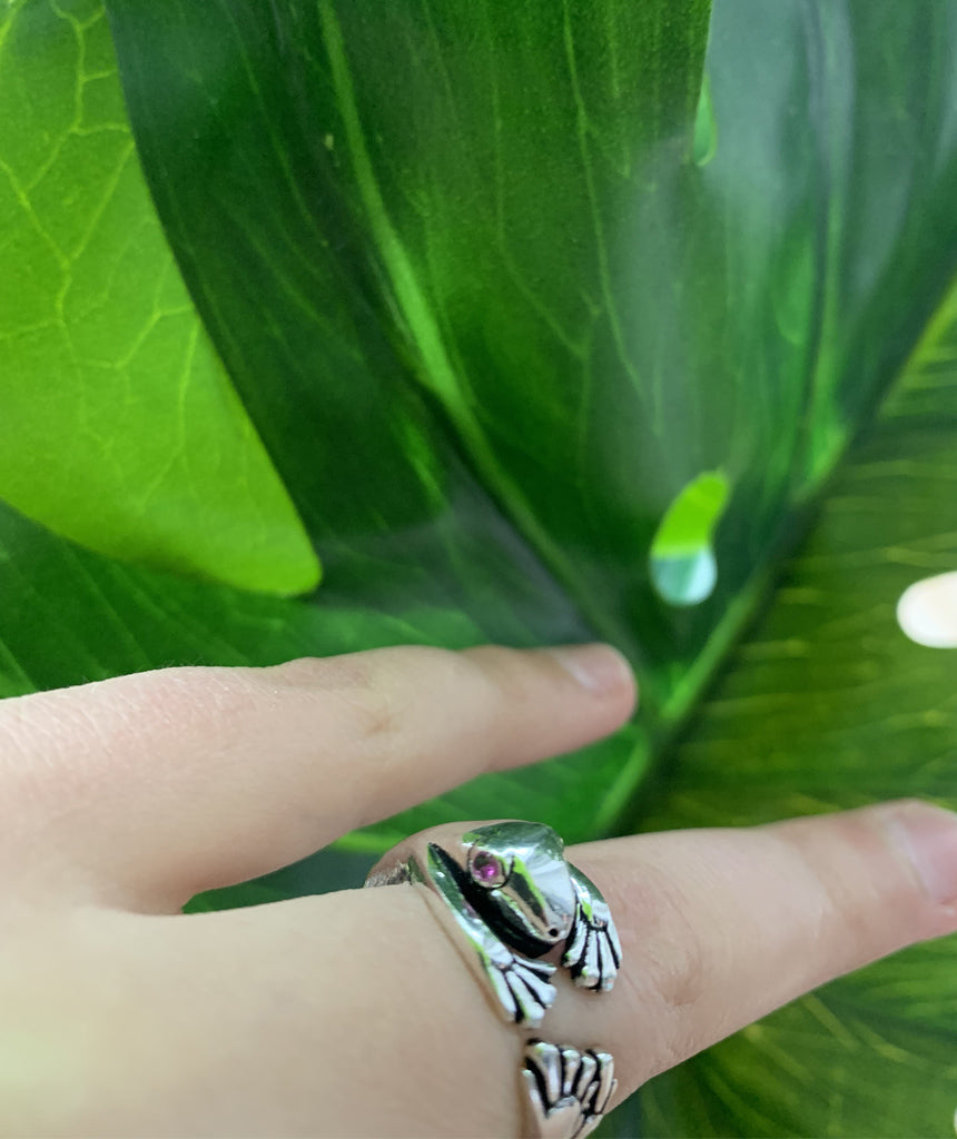 Silver Frog Ring