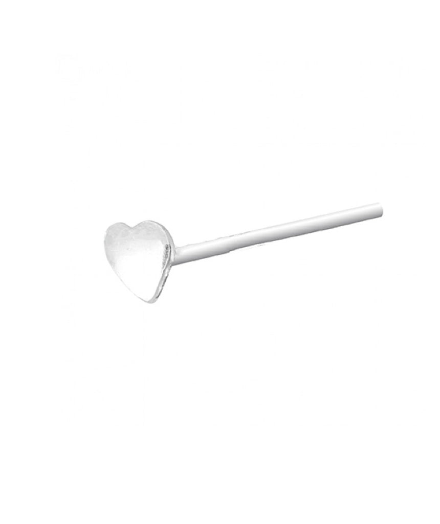 Silver Plated Heart Nose Stud