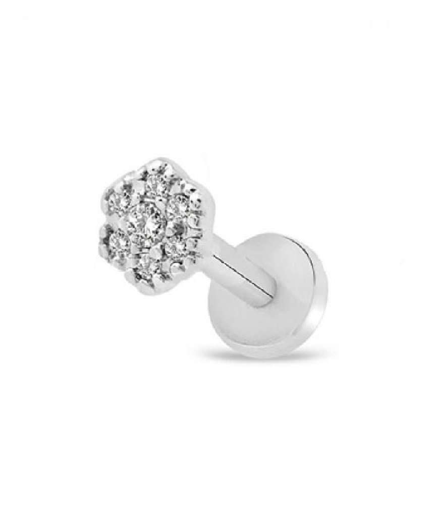 Silver Surgical Steel Small Flower  Tragus