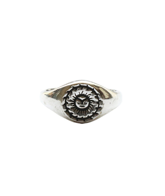 Smiling Signet Sun Ring