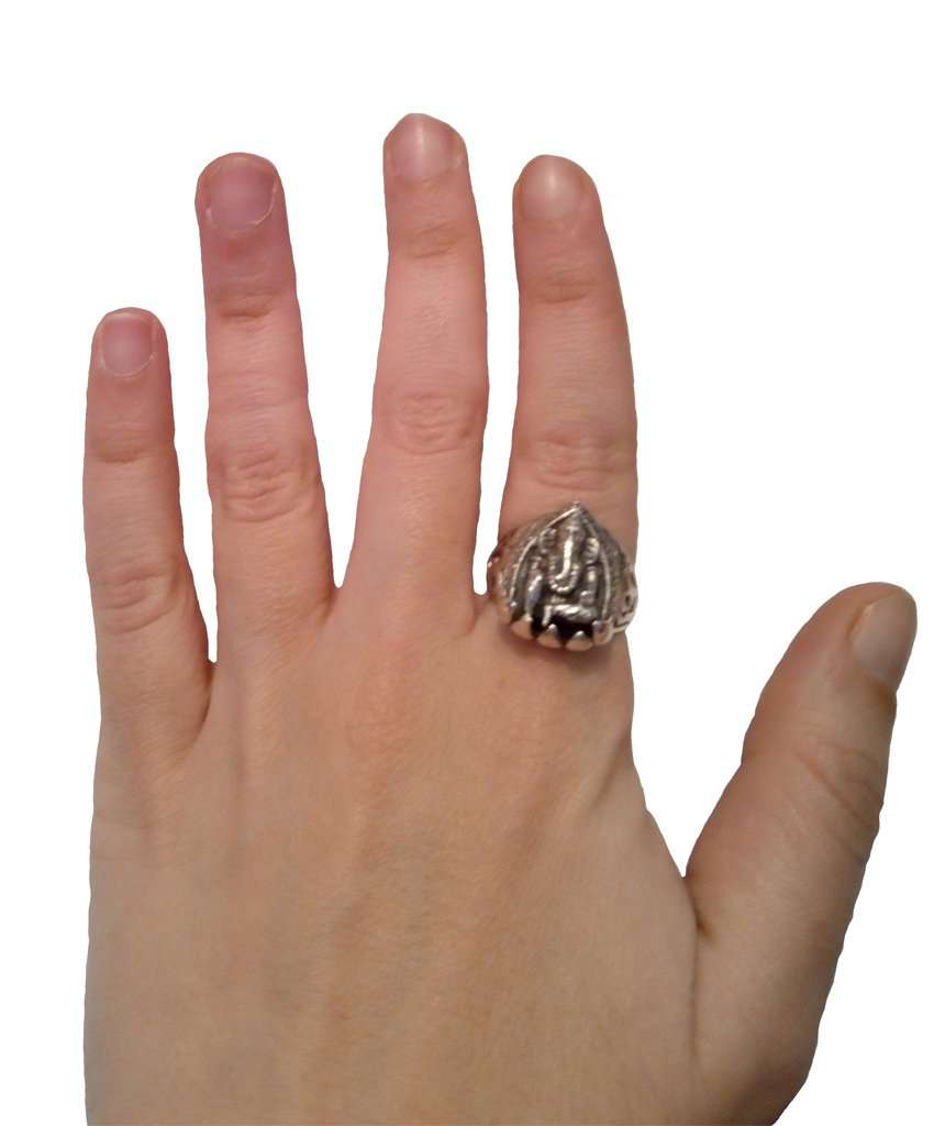 Sterling Silver Ganesha Ring