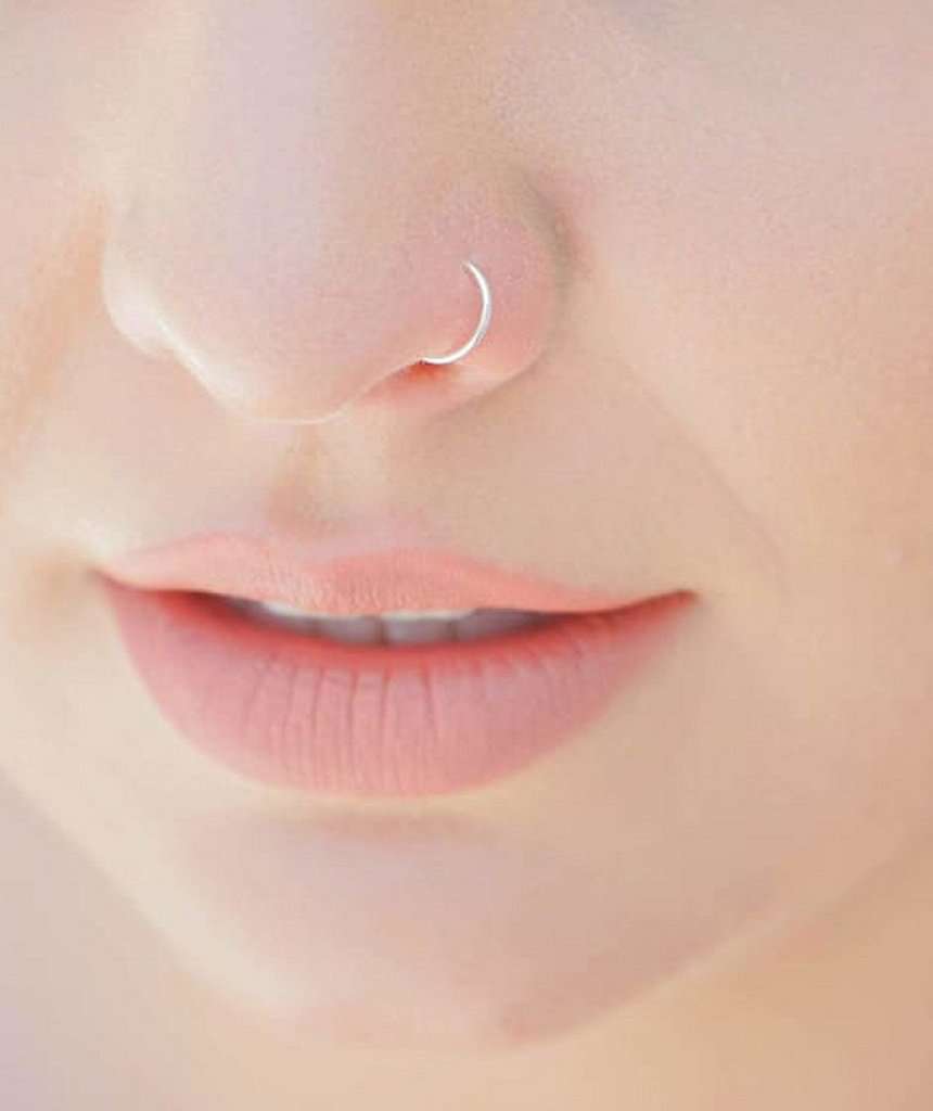 Buy White Gold Nose Ring Designs CZ Nose Rings Designs Gold Nose Ring Gold  Design of Nose Ring in Gold Nose Rings Designs Gold Nose Stud Designs  Online in India - Etsy