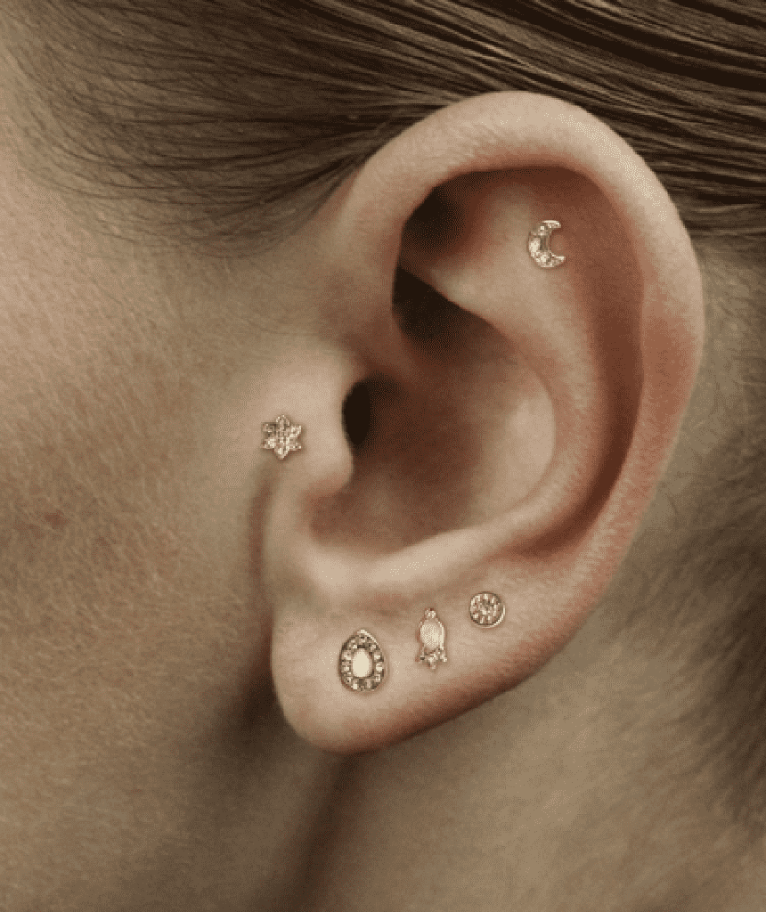 Silver Surgical Steel Tragus