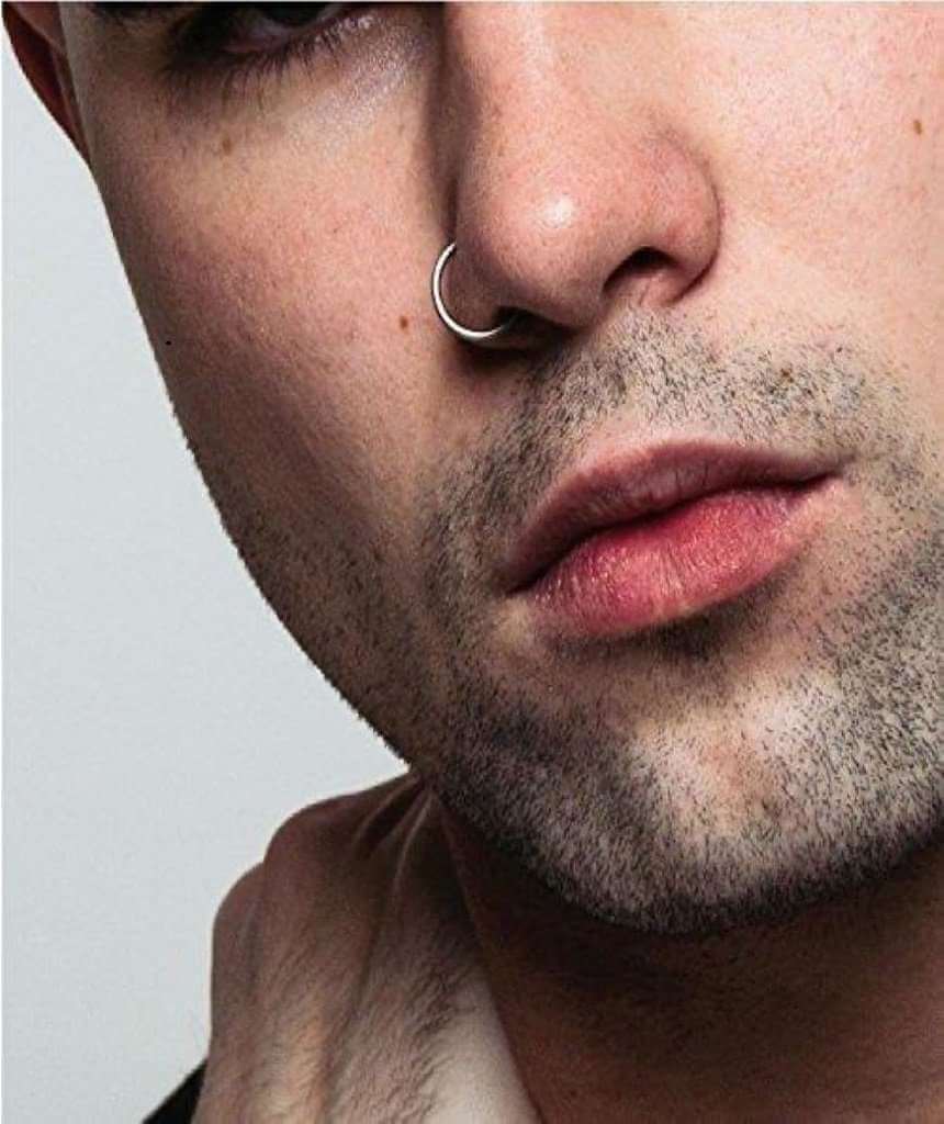 Rose Gold Nose Rings with Ball - 8/10mm By Kingsley Ryan