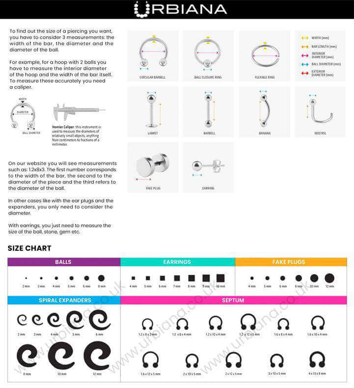 Urbianabodyjewellerysizechart