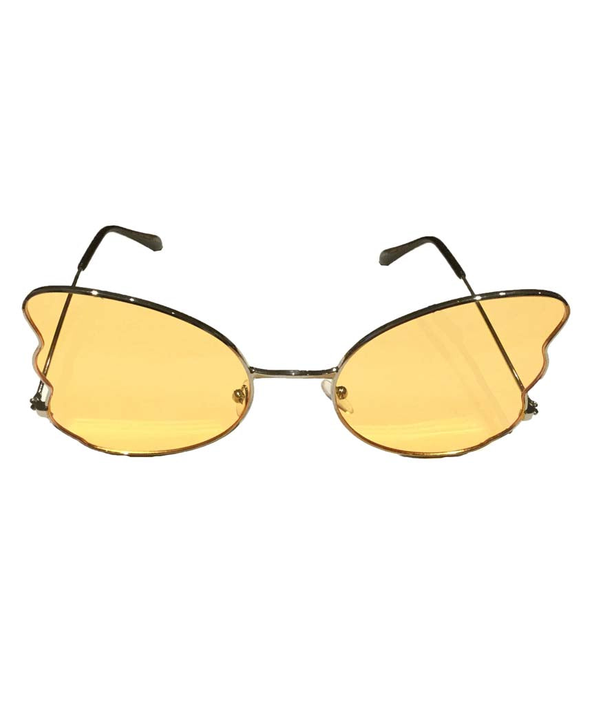 Yellow Butterfly Oversized Sunglasses