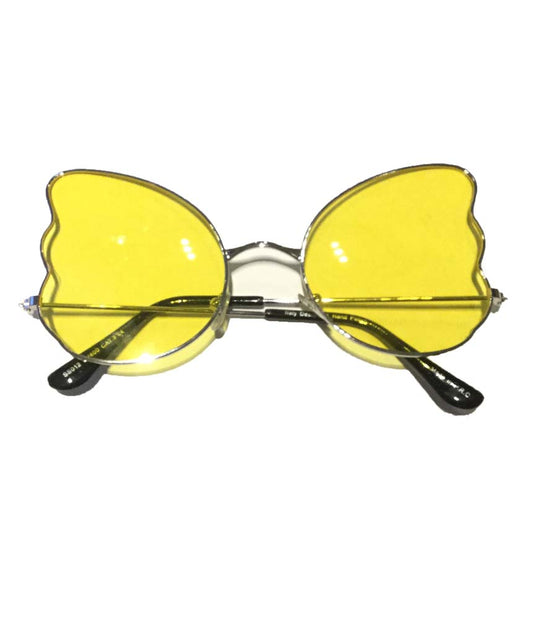 Yellow Butterfly Oversized Sunglasses