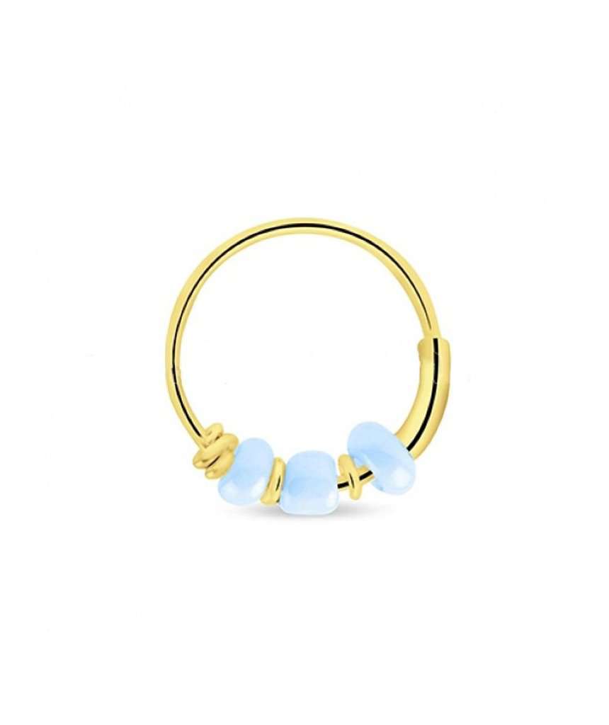 Gold Hoop Earring with Beads